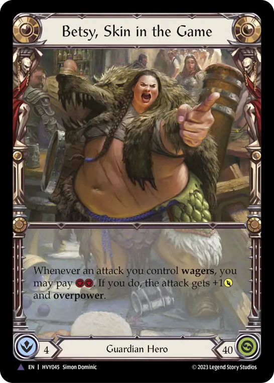 Betsy, Skin in the Game HVY045-MV - Heavy Hitters - Flesh and blood card