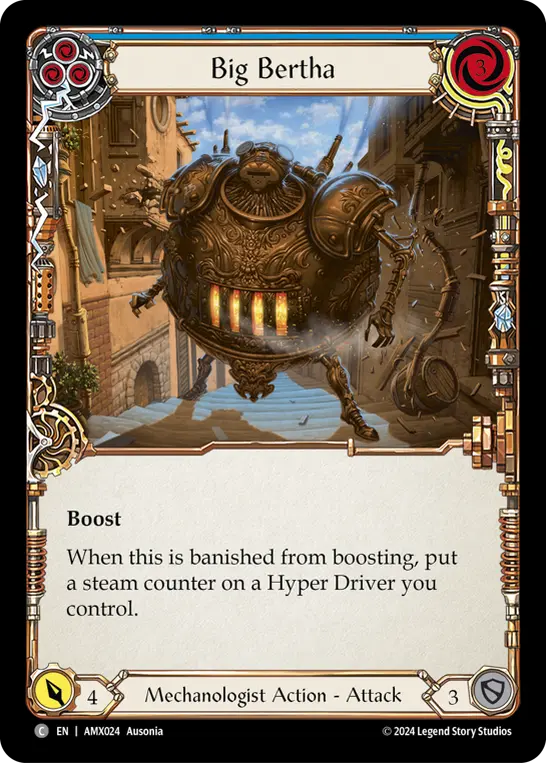 Big Bertha BLUE AMX024 - Armory Deck - Maxx 'The Hype' Nitro - Flesh and blood card