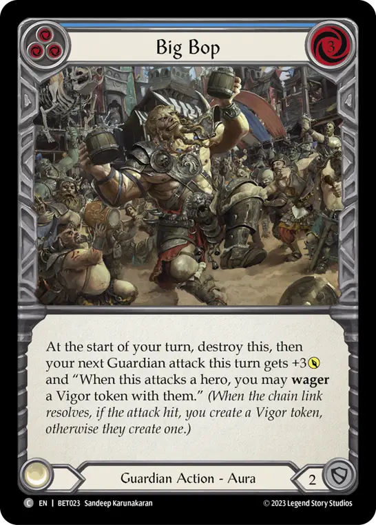 Big Bop BLUE BET023 - Betsy - Heavy Hitters Blitz Deck - Flesh and blood card