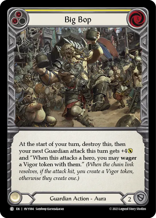 Big Bop YELLOW HVY084 - Heavy Hitters - Flesh and blood card