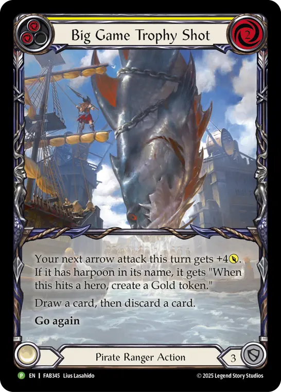 Big Game Trophy Shot YELLOW FAB345-RF - Calling - High Seas - Flesh and blood card