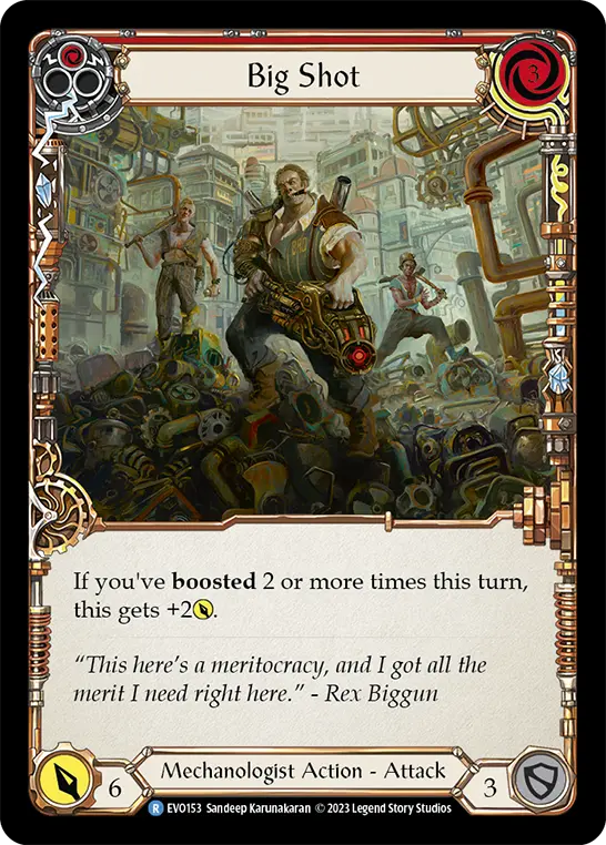 Big Shot RED EVO153 - Bright Lights - Flesh and blood card