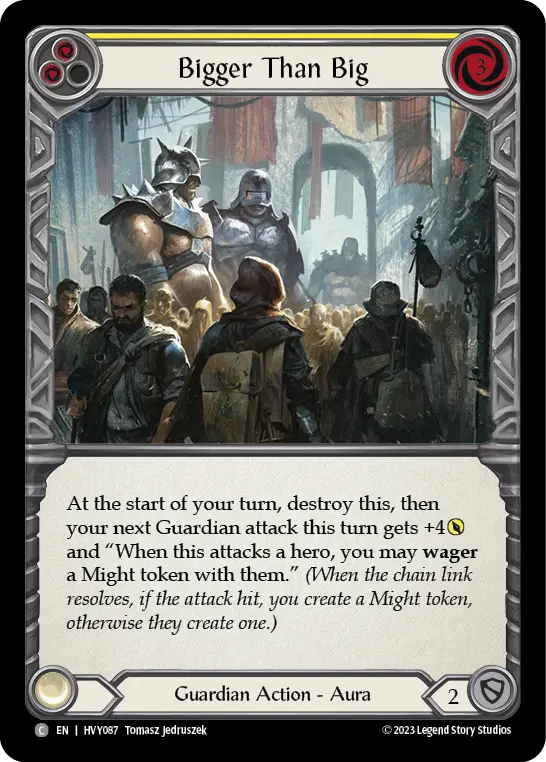 Bigger Than Big YELLOW HVY087 - Heavy Hitters - Flesh and blood card