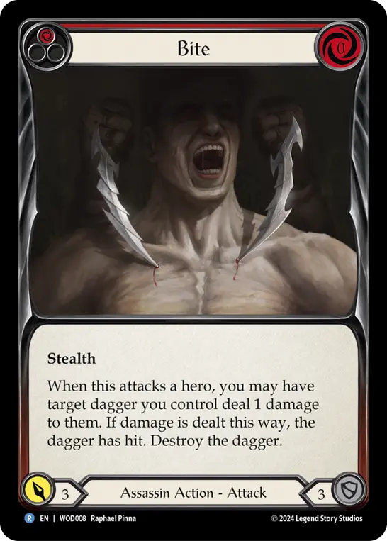 Bite RED WOD008 - The Hunted Blitz Deck - Arakni, Web of Deceit - Flesh and blood card