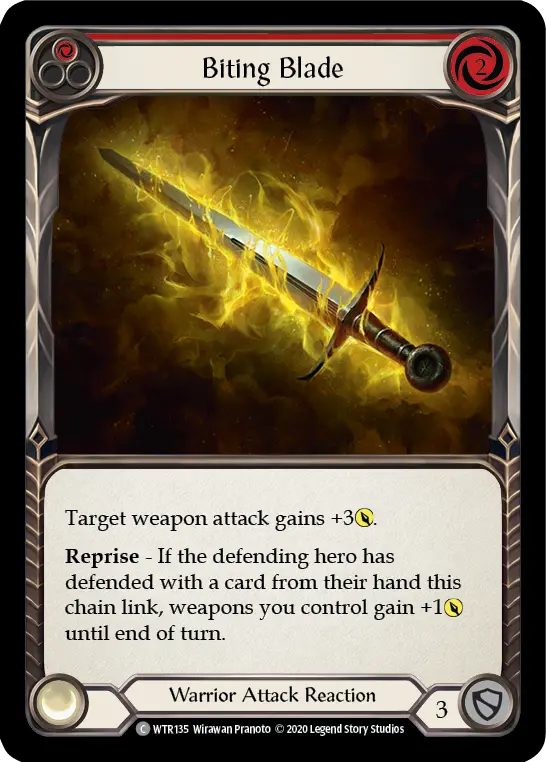Biting Blade RED U-WTR135-RF - Welcome to Rathe - Unlimited - Flesh and blood card