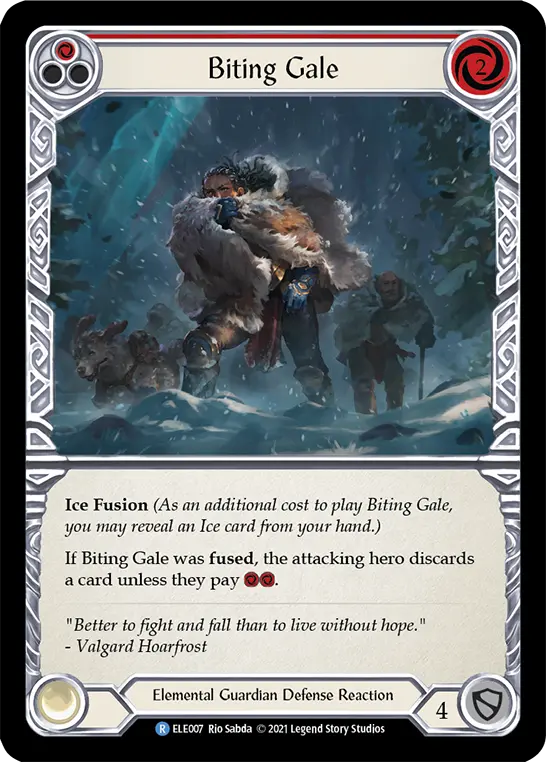 Biting Gale RED ELE007 - Tales of Aria - Flesh and blood card