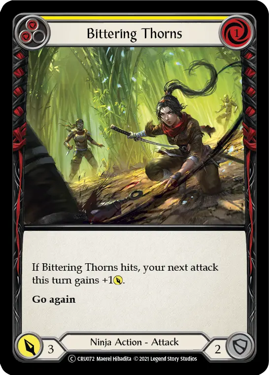 Bittering Thorns YELLOW U-CRU072-RF - Crucible of War - Unlimited - Flesh and blood card