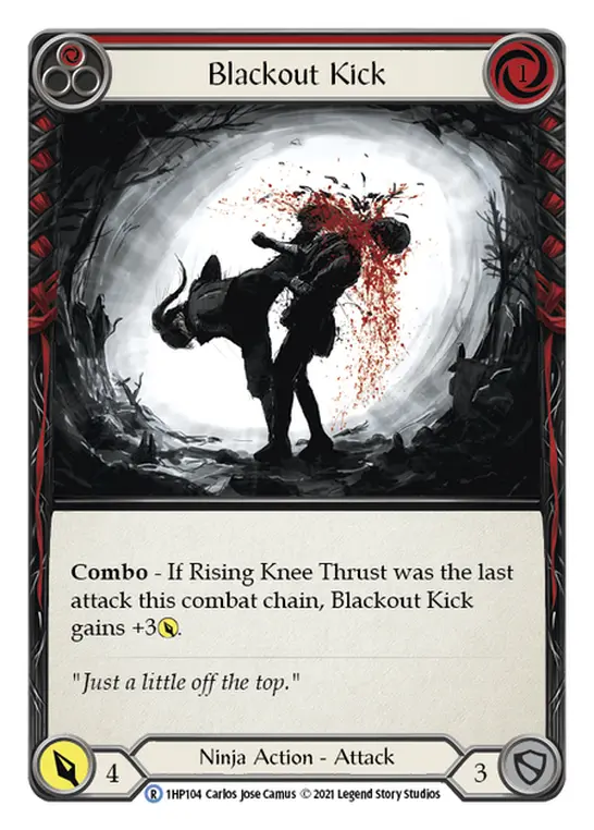 Blackout Kick RED 1HP104 - History Pack 1 - Flesh and blood card