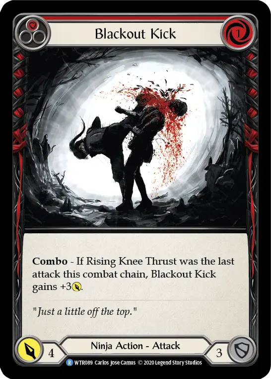 Blackout Kick RED U-WTR089-RF - Welcome to Rathe - Unlimited - Flesh and blood card