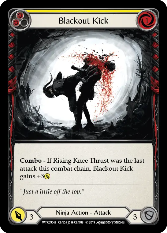 Blackout Kick YELLOW WTR090 - Welcome to Rathe - Flesh and blood card