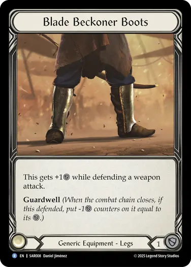 Blade Beckoner Boots SAR008 - Silver Age Chapter 2 - Arakni, Web of Deceit - Flesh and blood card