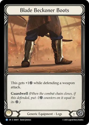Blade Beckoner Boots SDA011 - Silver Age Chapter 1 - Dash - Flesh and blood card