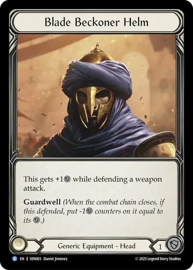 Blade Beckoner Helm SEN003 - Silver Age Chapter 2 - Enigma - Flesh and blood card