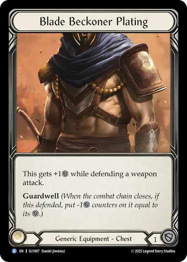 Blade Beckoner Plating SLY007 - Silver Age Chapter 3 - Lyath Goldmane - Flesh and blood card