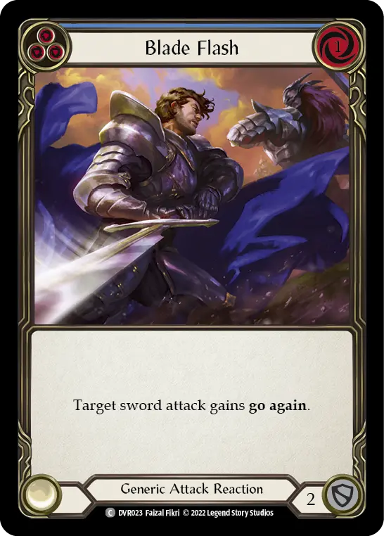 Blade Flash BLUE DVR023 - Classic Battles: Rhinar vs Dorinthea - Flesh and blood card