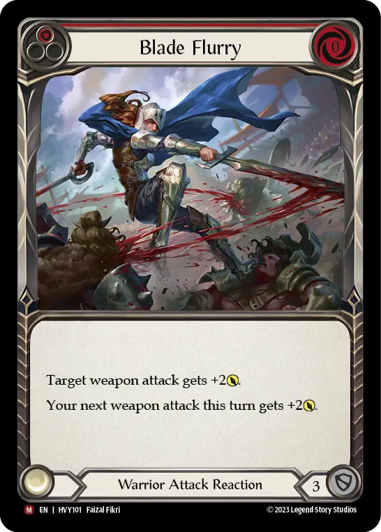 Blade Flurry RED HVY101 - Heavy Hitters - Flesh and blood card