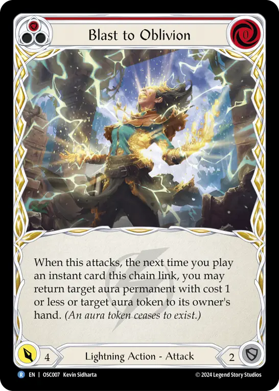 Blast to Oblivion RED OSC007 - Rosetta Blitz Deck - Oscilio - Flesh and blood card