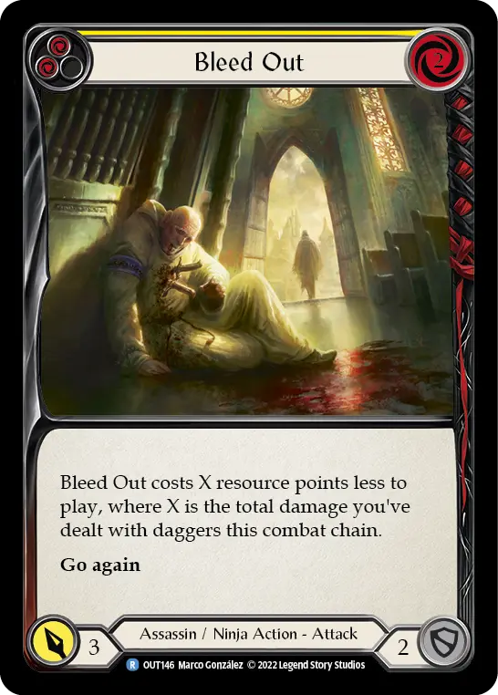 Bleed Out YELLOW OUT146 - Outsiders - Flesh and blood card
