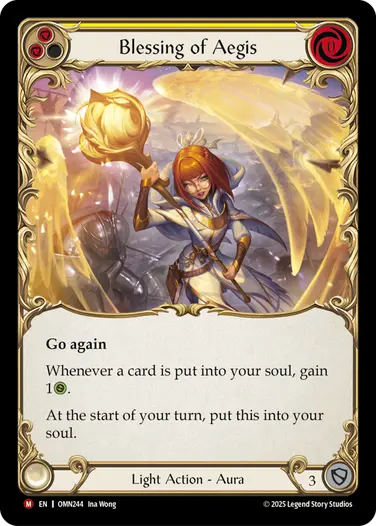 Blessing of Aegis OMN244 - Omens of the Third Age - Flesh and blood card