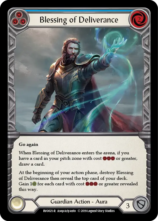 Blessing of Deliverance BLUE BVO021 - Bravo, Showstopper - Hero Deck - Flesh and blood card