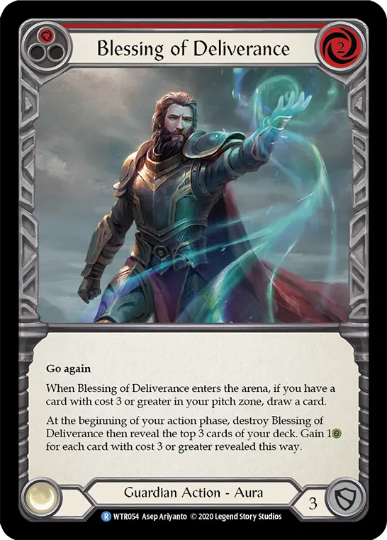 Blessing of Deliverance RED R-WTR054 - Welcome to Rathe - Unlimited Revised - Flesh and blood card