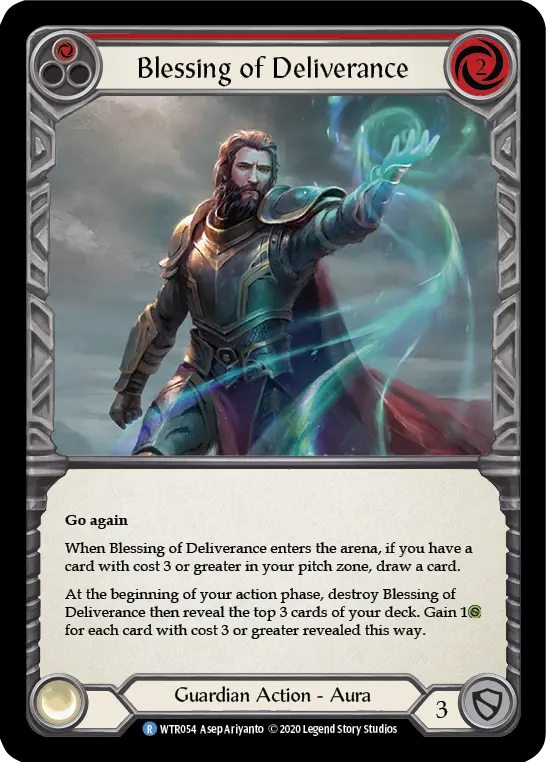 Blessing of Deliverance RED U-WTR054-RF - Welcome to Rathe - Unlimited - Flesh and blood card