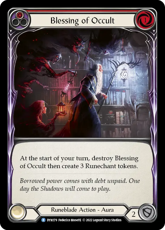 Blessing of Occult RED DYN179 - Dynasty - Flesh and blood card
