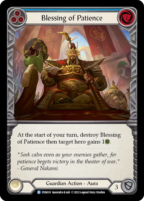 Blessing of Patience BLUE DYN035 - Dynasty - Flesh and blood card