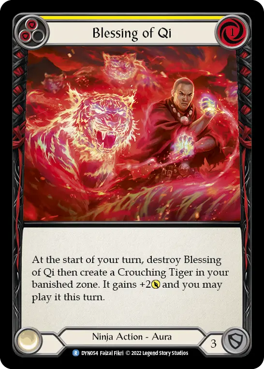 Blessing of Qi YELLOW DYN054 - Dynasty - Flesh and blood card