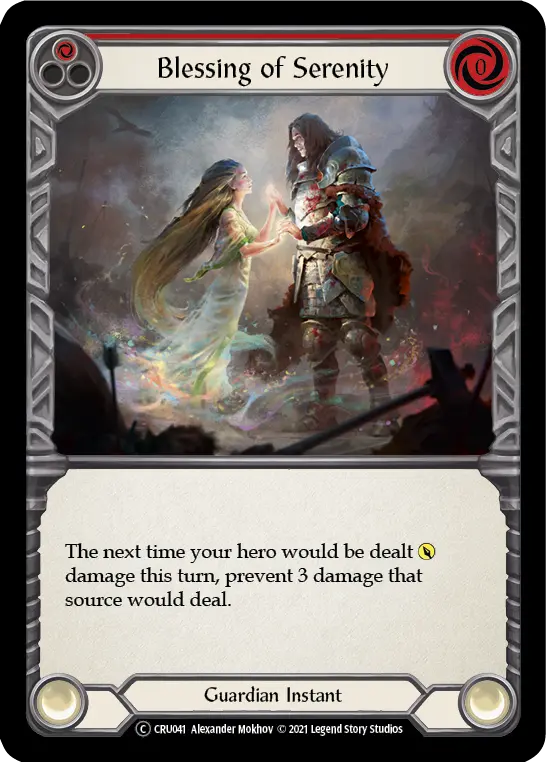 Blessing of Serenity RED U-CRU041-RF - Crucible of War - Unlimited - Flesh and blood card