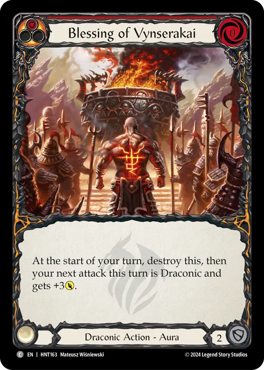 Blessing of Vynserakai RED HNT163 - The Hunted - Flesh and blood card