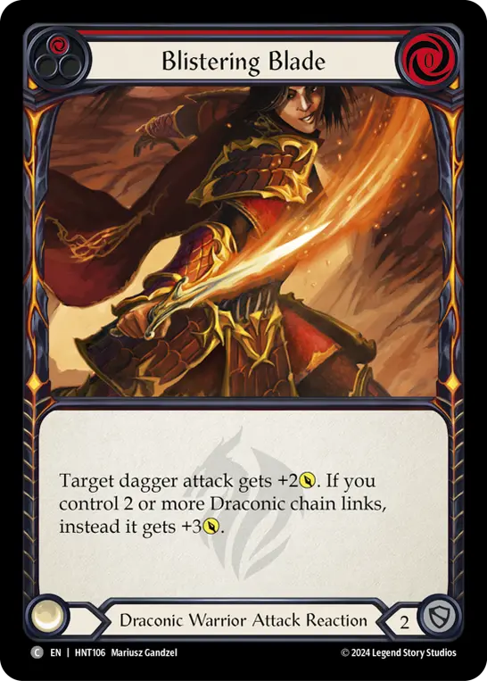 Blistering Blade RED HNT106 - The Hunted - Flesh and blood card