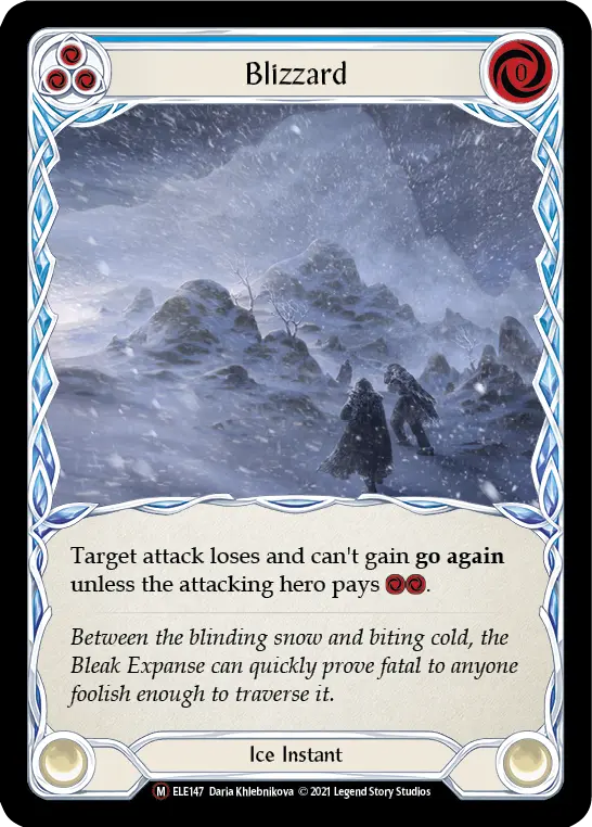 Blizzard BLUE U-ELE147-RF - Tales of Aria - Unlimited - Flesh and blood card