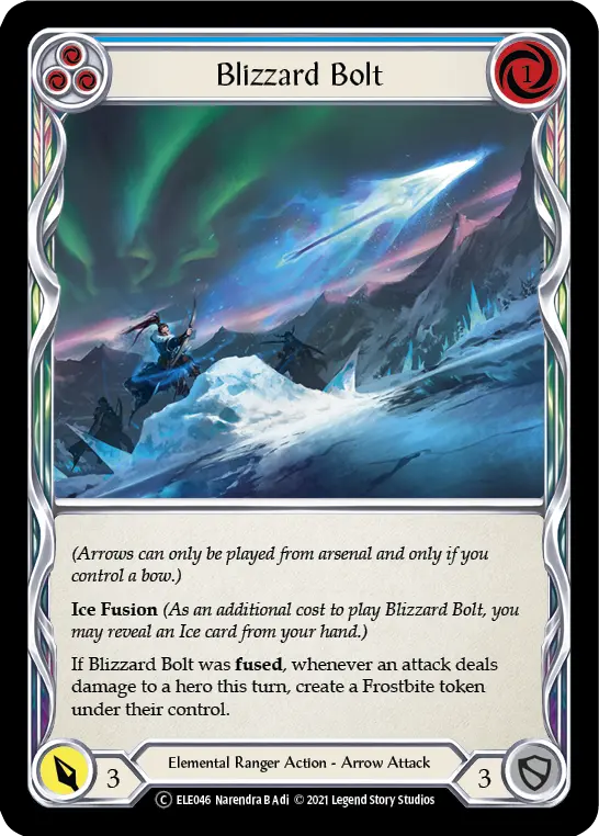 Blizzard Bolt BLUE U-ELE046-RF - Tales of Aria - Unlimited - Flesh and blood card