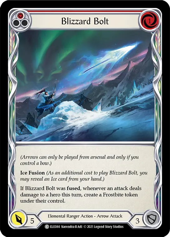 Blizzard Bolt RED ELE044 - Tales of Aria - Flesh and blood card