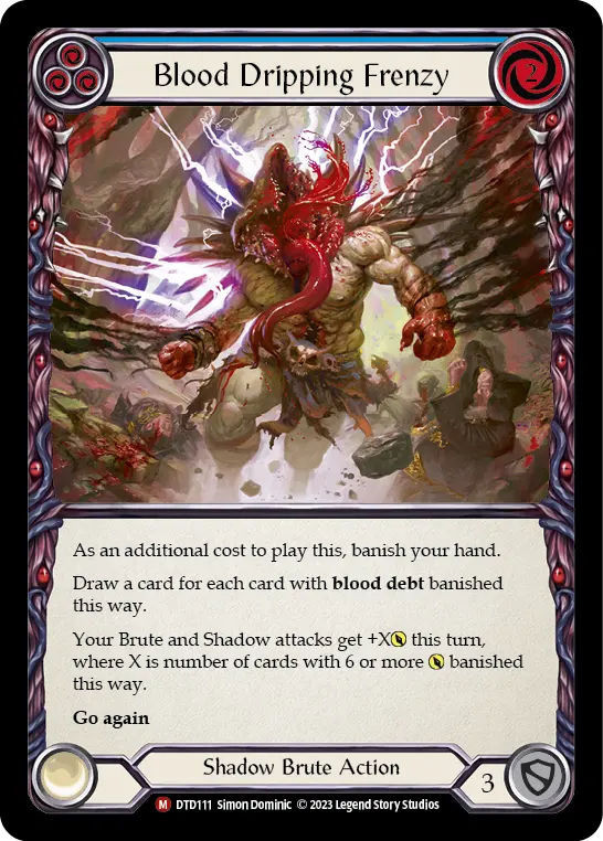 Blood Dripping Frenzy BLUE DTD111 - Dusk till Dawn - Flesh and blood card