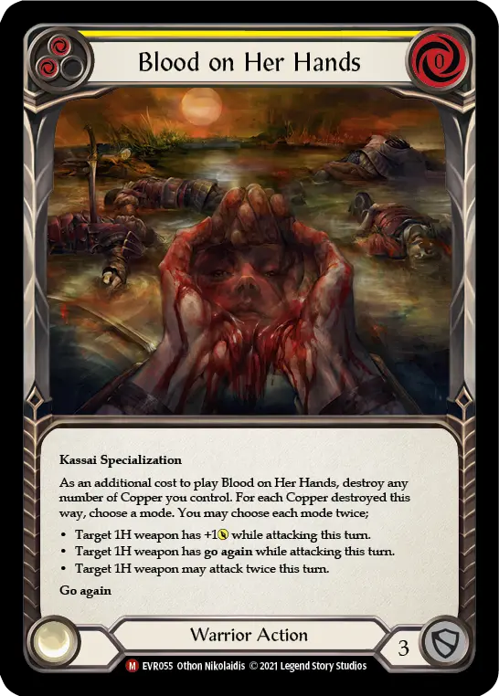 Blood on Her Hands YELLOW EVR055 - Everfest - Flesh and blood card