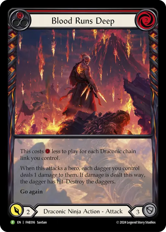 Blood Runs Deep RED FAB316-RF - Calling - The Hunted - Flesh and blood card