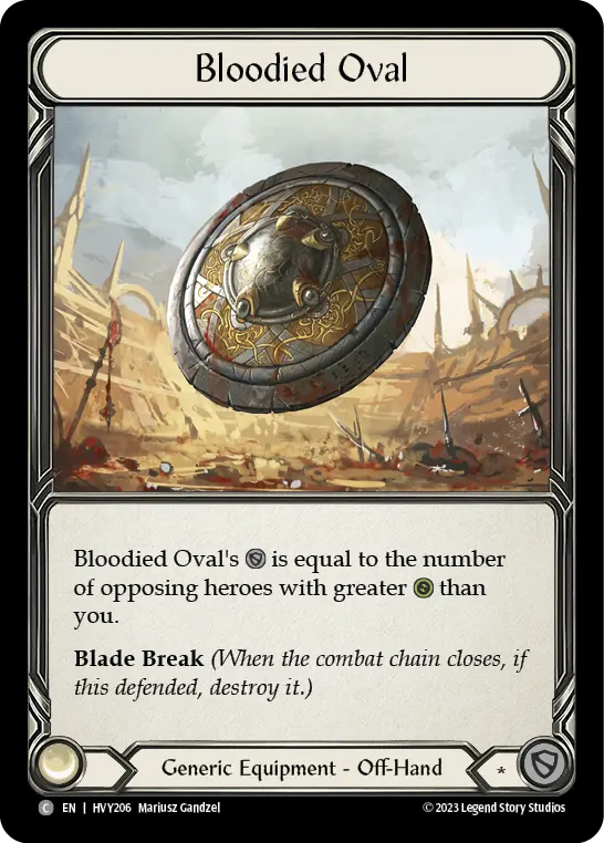 Bloodied Oval HVY206 - Heavy Hitters - Flesh and blood card