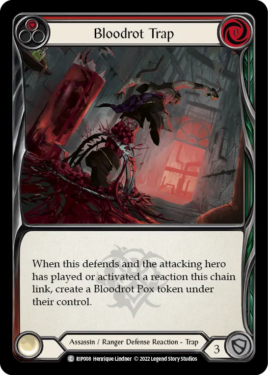 Bloodrot Trap RED RIP008 - Riptide - Blitz Deck - Flesh and blood card