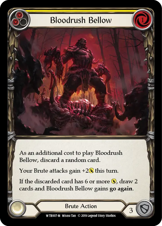 Bloodrush Bellow YELLOW WTR007 - Welcome to Rathe - Flesh and blood card