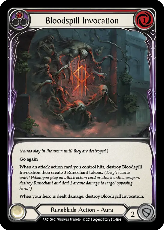 Bloodspill Invocation RED ARC106 - Arcane Rising - Flesh and blood card