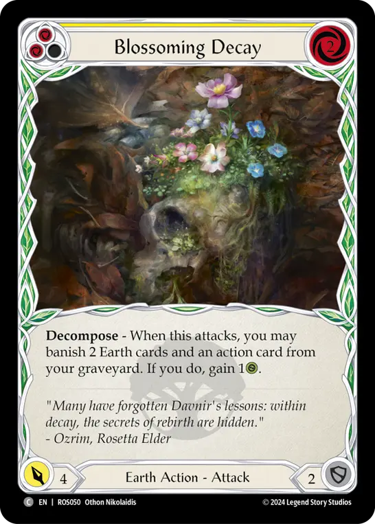 Blossoming Decay YELLOW ROS050 - Rosetta - Flesh and blood card