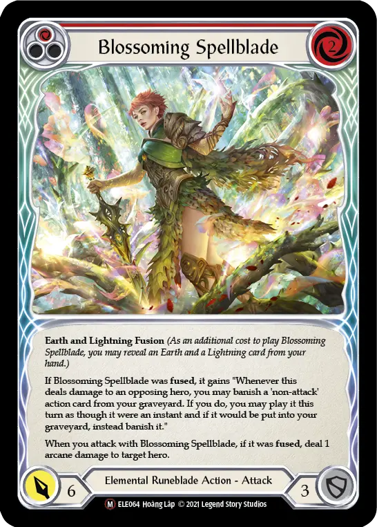 Blossoming Spellblade RED U-ELE064-RF - Tales of Aria - Unlimited - Flesh and blood card