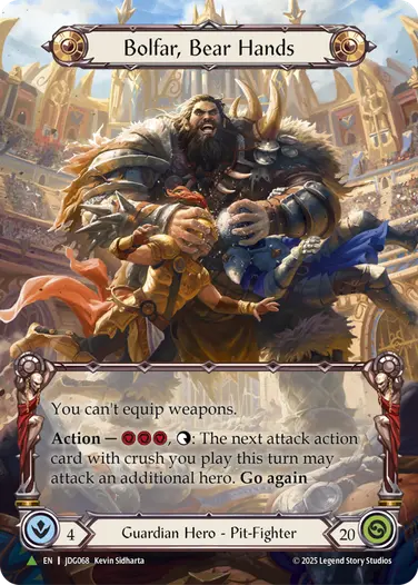 Bolfar, Bear Hands JDG068-MV - Judge Pack - Season 10 - Flesh and blood card