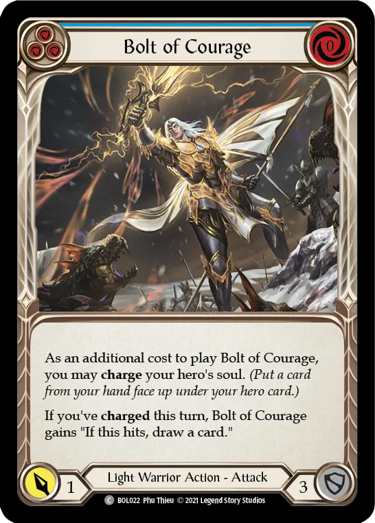 Bolt of Courage BLUE BOL022 - Boltyn - Blitz Deck - Flesh and blood card