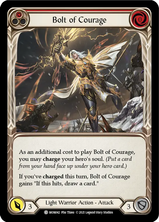 Bolt of Courage RED MON042 - Monarch - Flesh and blood card