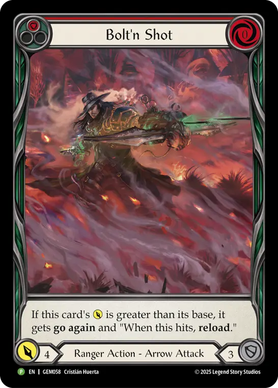Bolt'n' Shot RED GEM058 - GEM - Pack 2 - Flesh and blood card