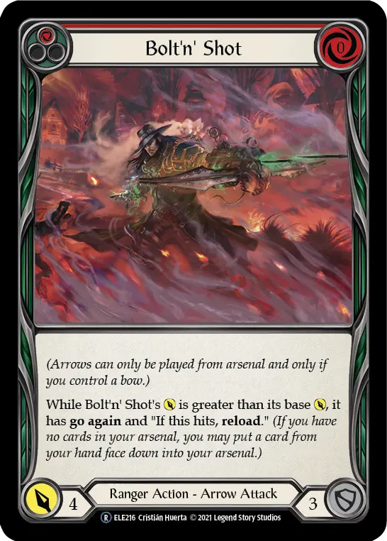 Bolt'n' Shot RED U-ELE216-RF - Tales of Aria - Unlimited - Flesh and blood card