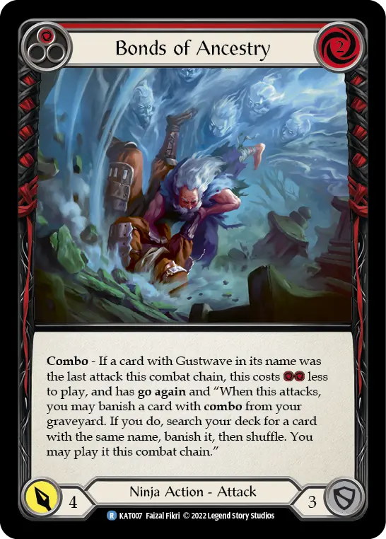 Bonds of Ancestry RED KAT007 - Katsu - Blitz Deck - Flesh and blood card